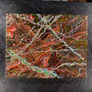 Acrylic Pour Painting 11x14 Clear coated